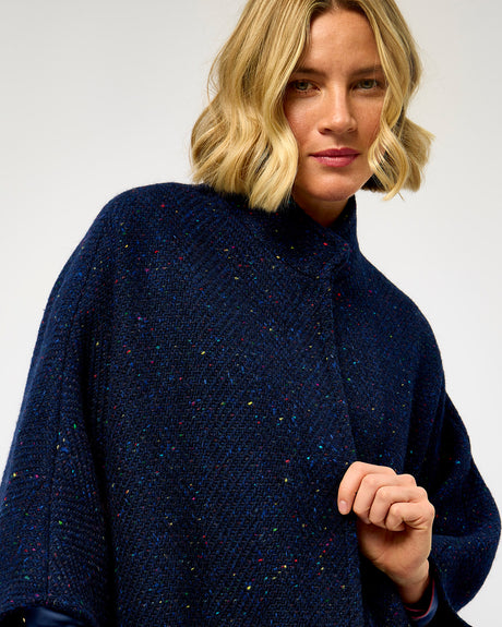 The Flock Dúghorm Donegal Wool Cape