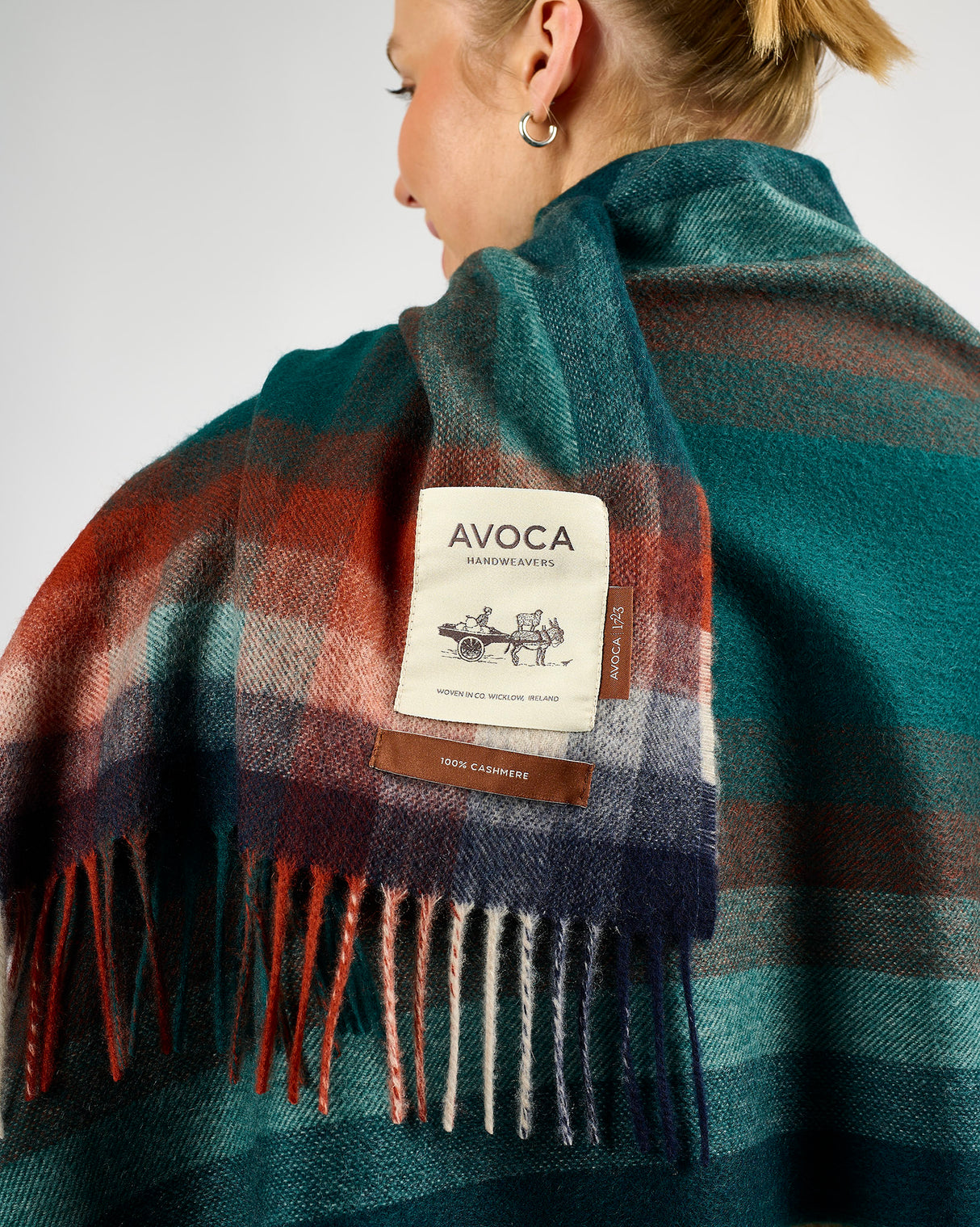 Racing Car Green Gradient 100% Cashmere Scarf