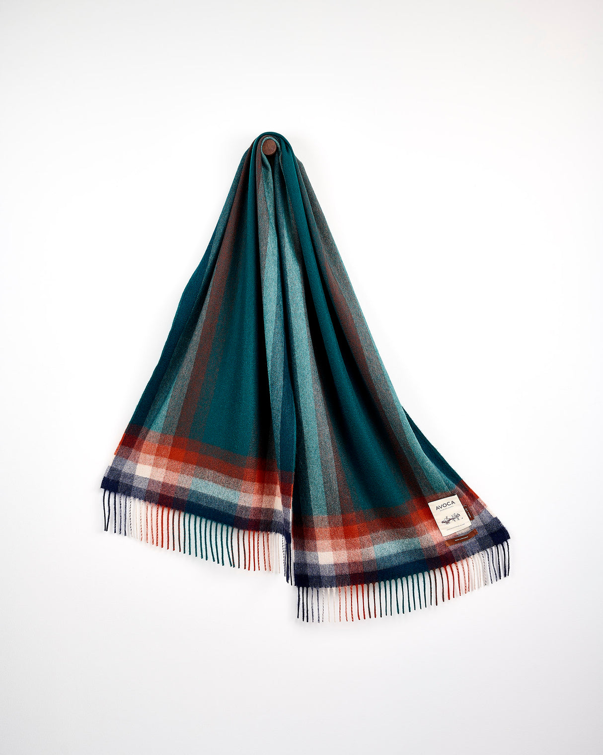 Racing Car Green Gradient 100% Cashmere Scarf
