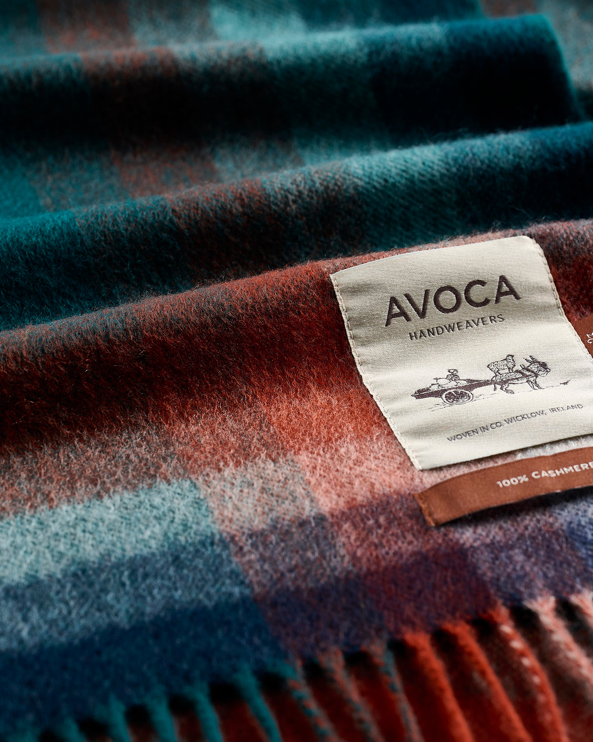 Racing Car Green Gradient 100% Cashmere Scarf