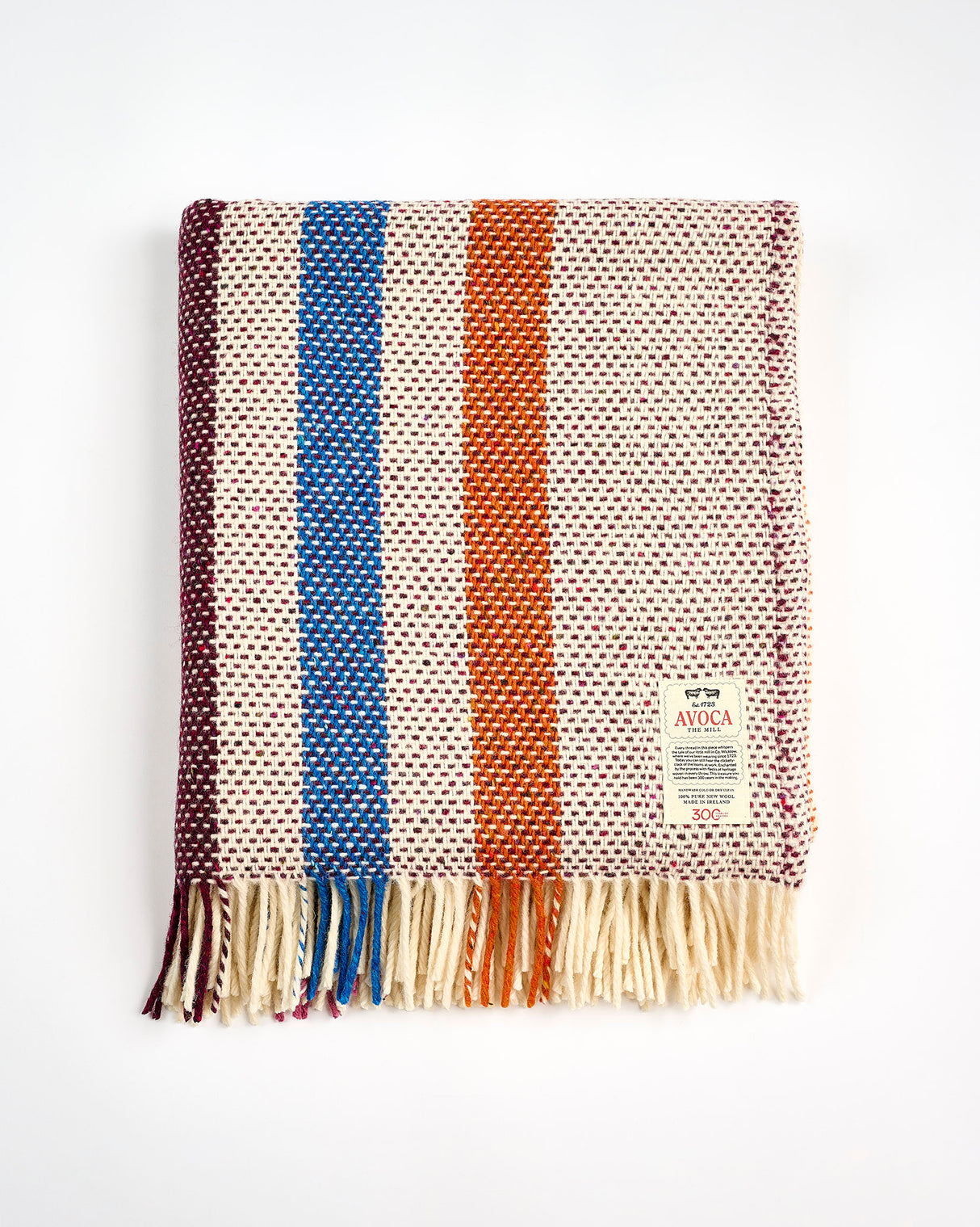 Vertical Stripe Dapple Heavy Donegal Throw