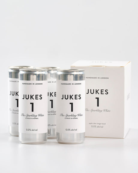 Jukes Alcohol Free Sparkling White Wine Cans - Pack of 4