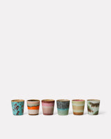Surreal 70s Ceramics Coffee Mugs - Set of 6