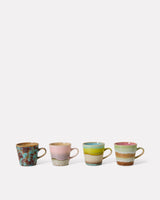 Rococo 70s Ceramics Americano Mugs - Set of 4