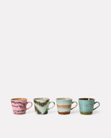 Dada 70s Ceramics Cappuccino Mugs - Set of 4