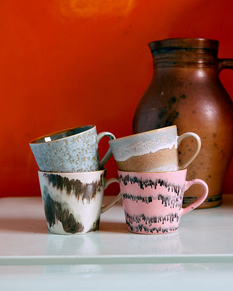 Dada 70s Ceramics Cappuccino Mugs - Set of 4