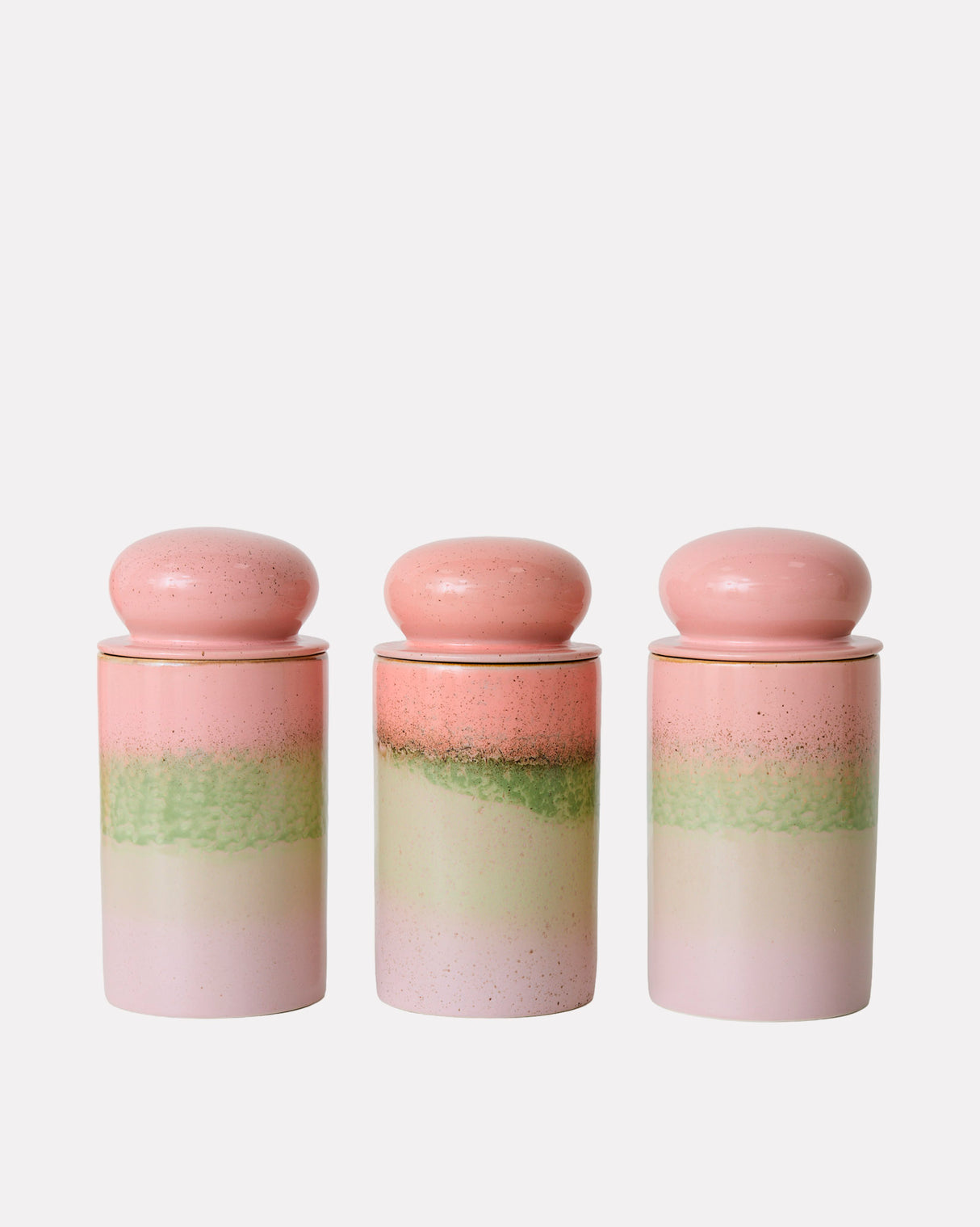 Glaze 70s Ceramics Lidded Storage Jar