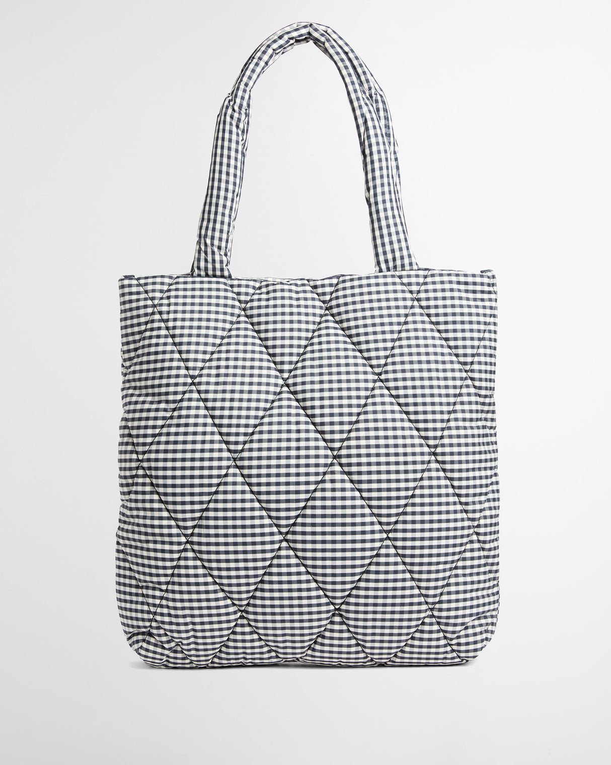 Gingham Check Riah Quilted Tote Bag