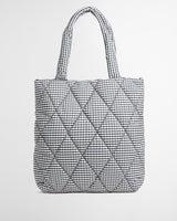 Gingham Check Riah Quilted Tote Bag