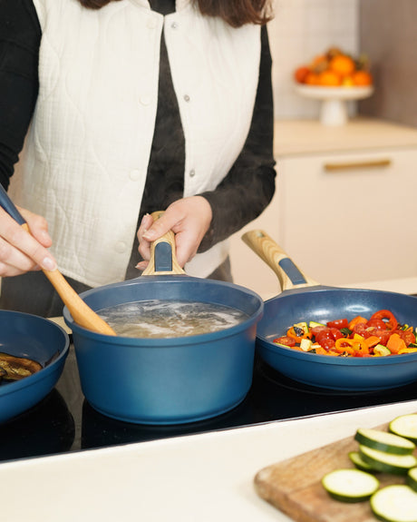 Blueberry 20cm Non-Stick Detachable Saucepan
