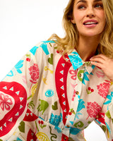 Cream Zoe Printed Shirt