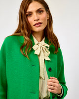 Oak Emerald on Emerald Donegal Wool Coat