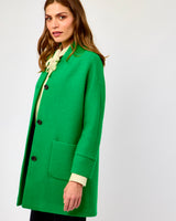 Oak Emerald on Emerald Donegal Wool Coat