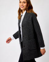Oak Grey & Black Donegal Wool Coat