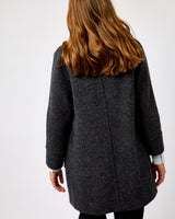 Oak Grey & Black Donegal Wool Coat
