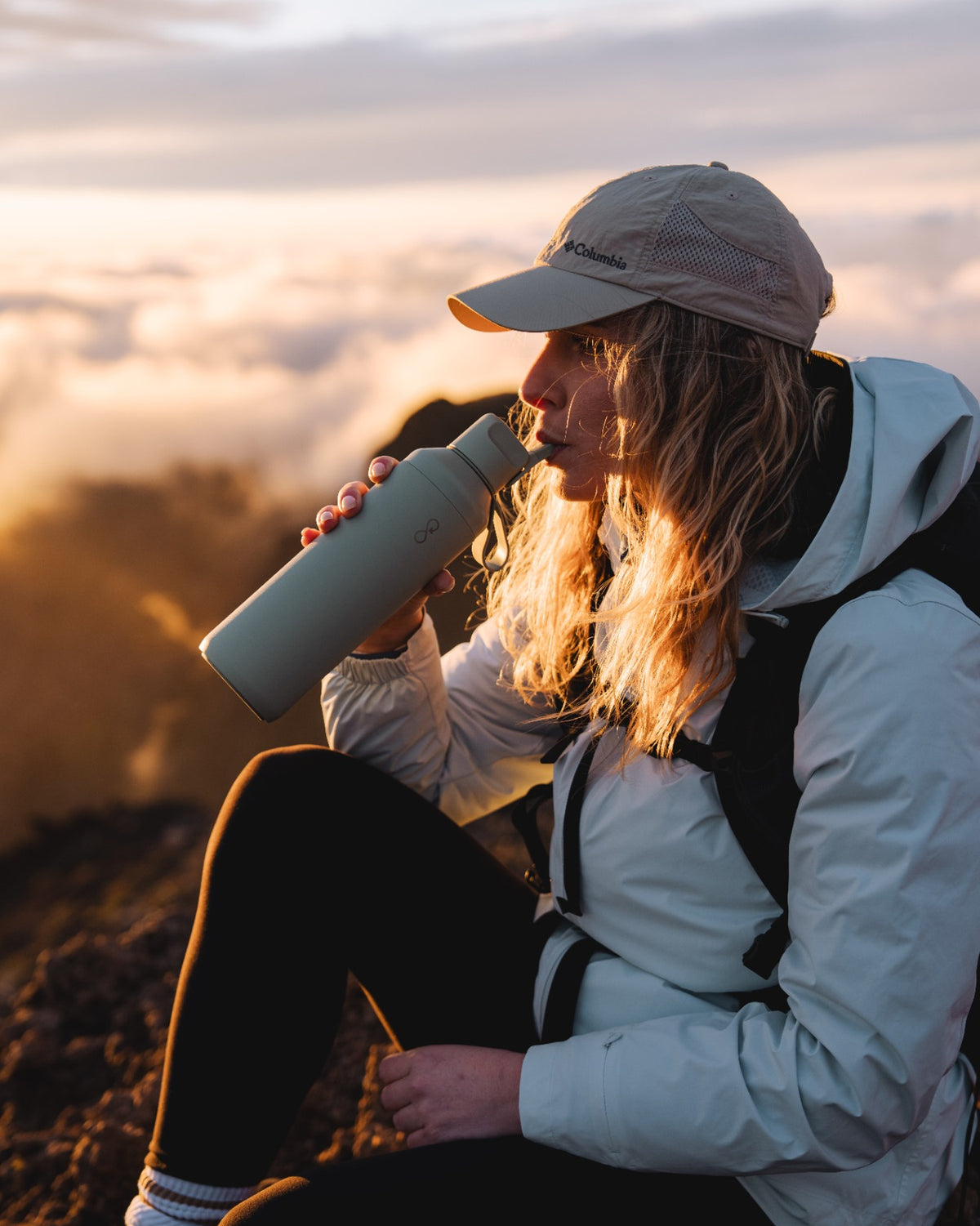 Shale Green Peak Go Flip-Straw Water Bottle