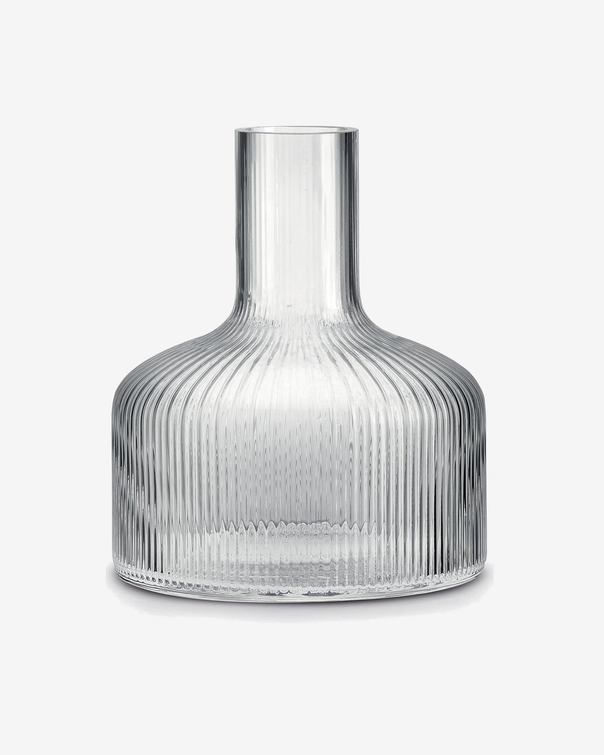 Clear Plissé Glass Decanter