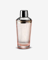 Pink Plissé Glass Cocktail Shaker