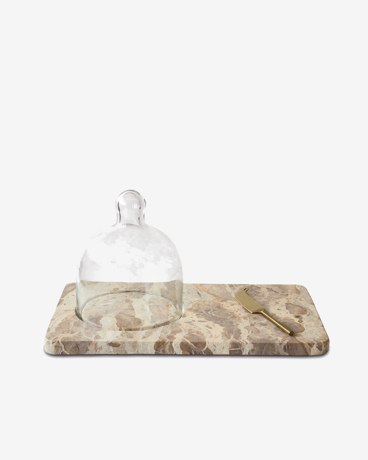 Butterscotch Marble Cheeseboard with Cloche & Cheese Knife