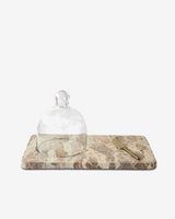 Butterscotch Marble Cheeseboard with Cloche & Cheese Knife