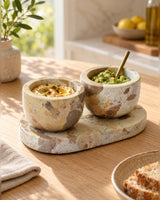 Butterscotch Marble Condiment Serving Set