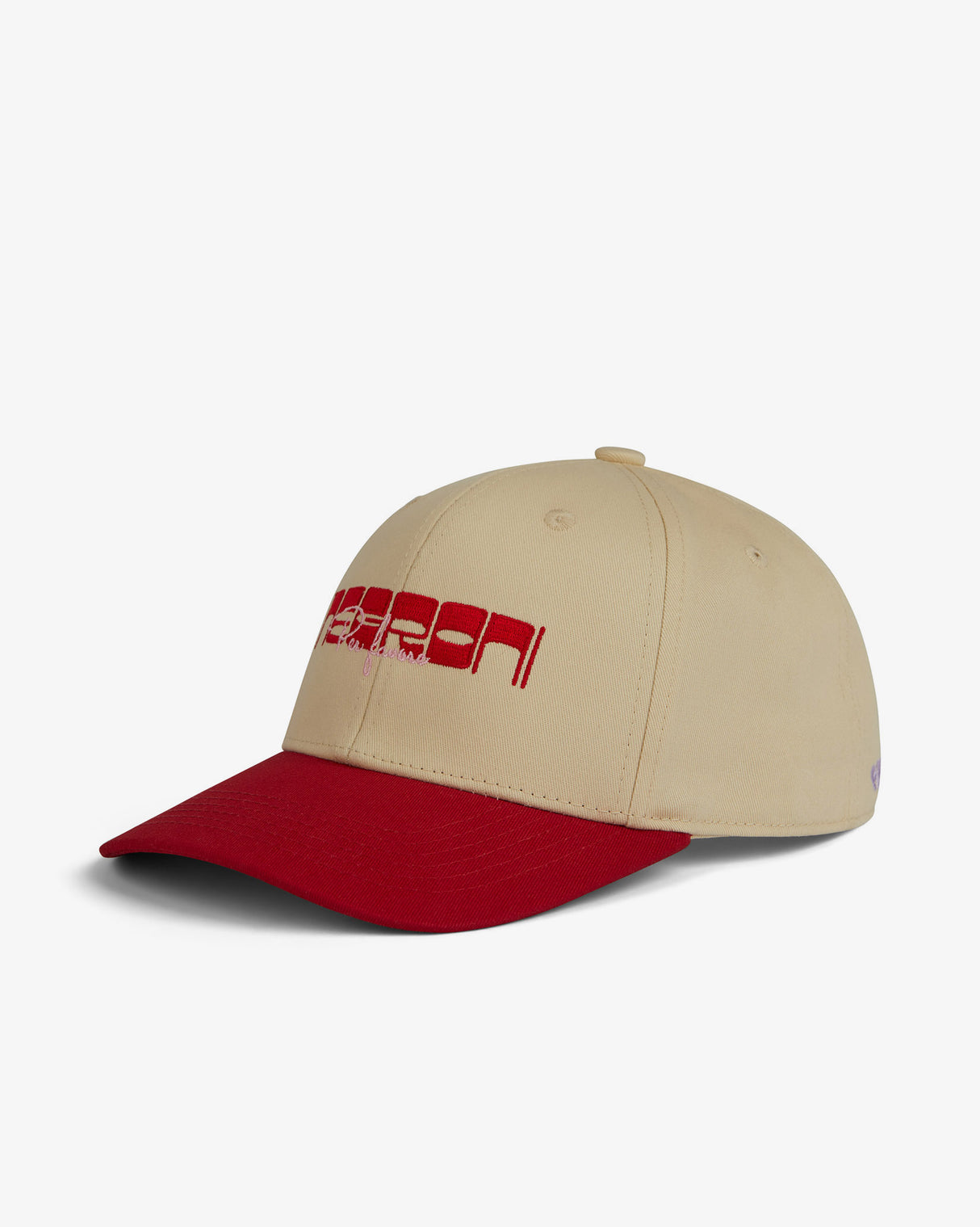 Beige & Red 'Negroni' Trucker Cap