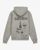 Grey Melange 'Aperitivo' Graphic Hoodie