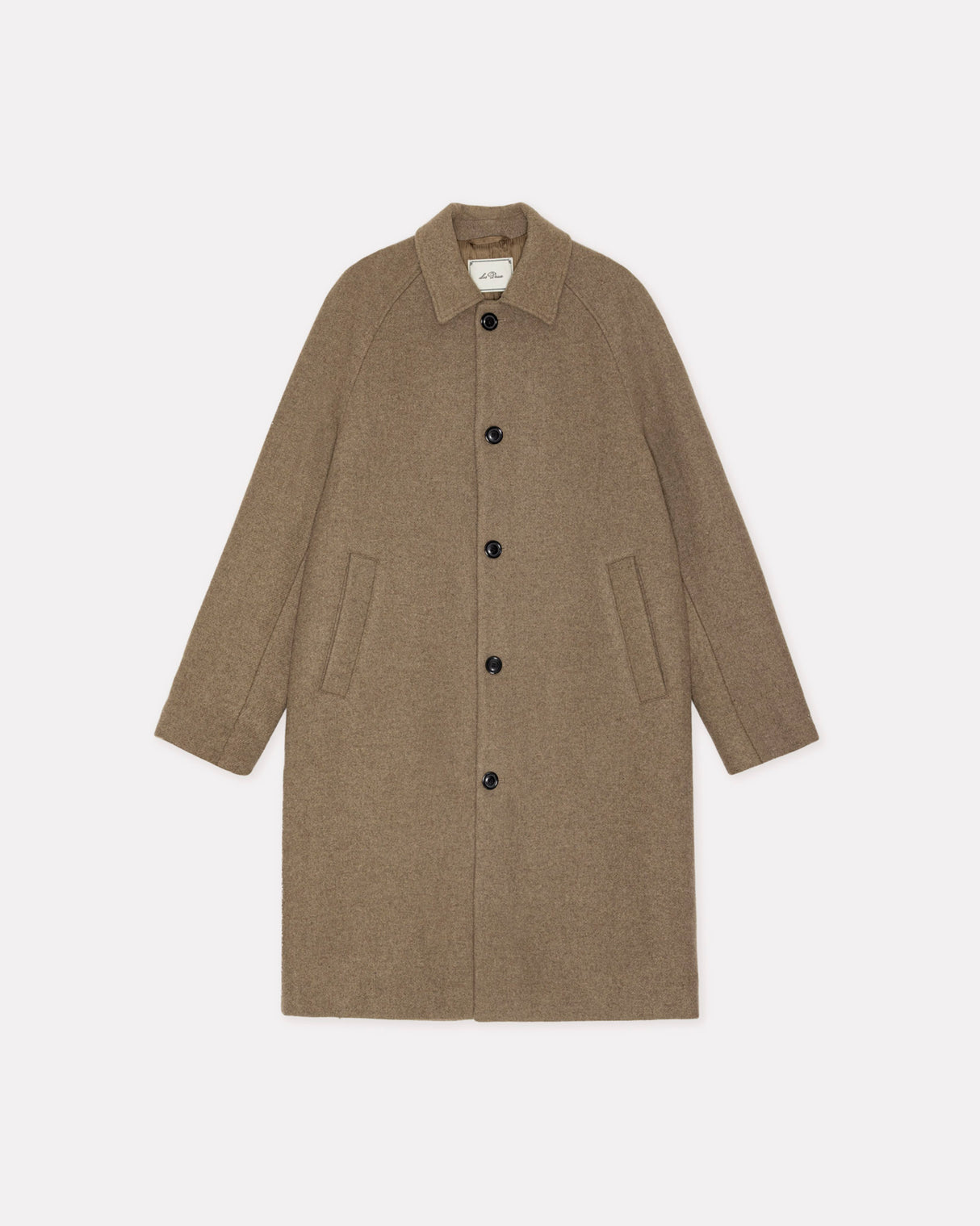 Dark Sand Melange Long Coat
