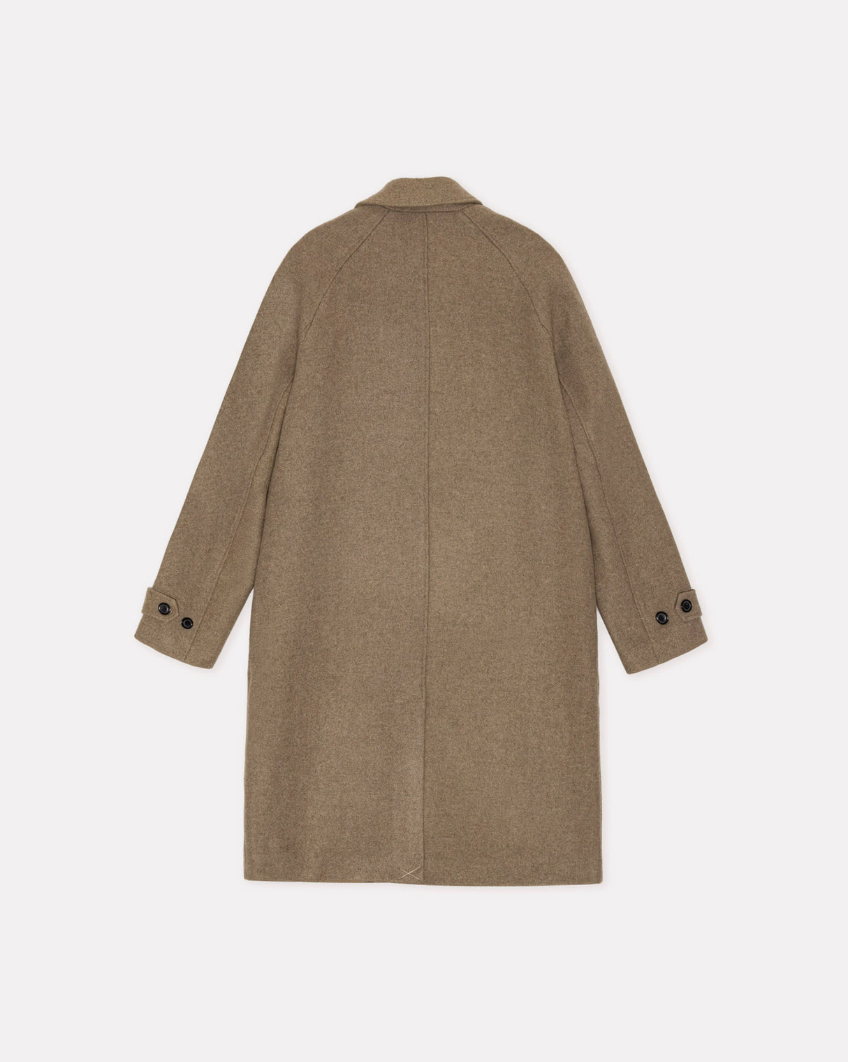 Dark Sand Melange Long Coat
