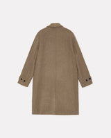 Dark Sand Melange Long Coat