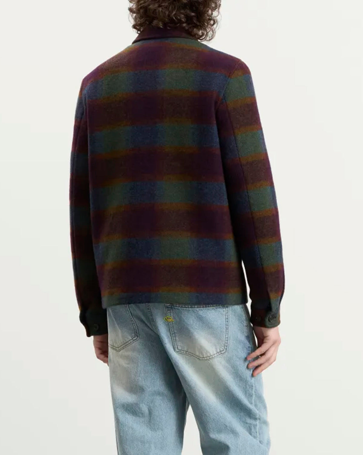 Rosin Green Check Coach Zipper Jacket
