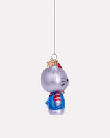 Hello Kitty in Blue with Bear Glass Tree Ornament