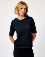 Dark Sapphire Luna Shirt Sleeve Knit Jumper