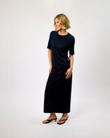 Dark Sapphire Luna Shirt Sleeve Knit Jumper