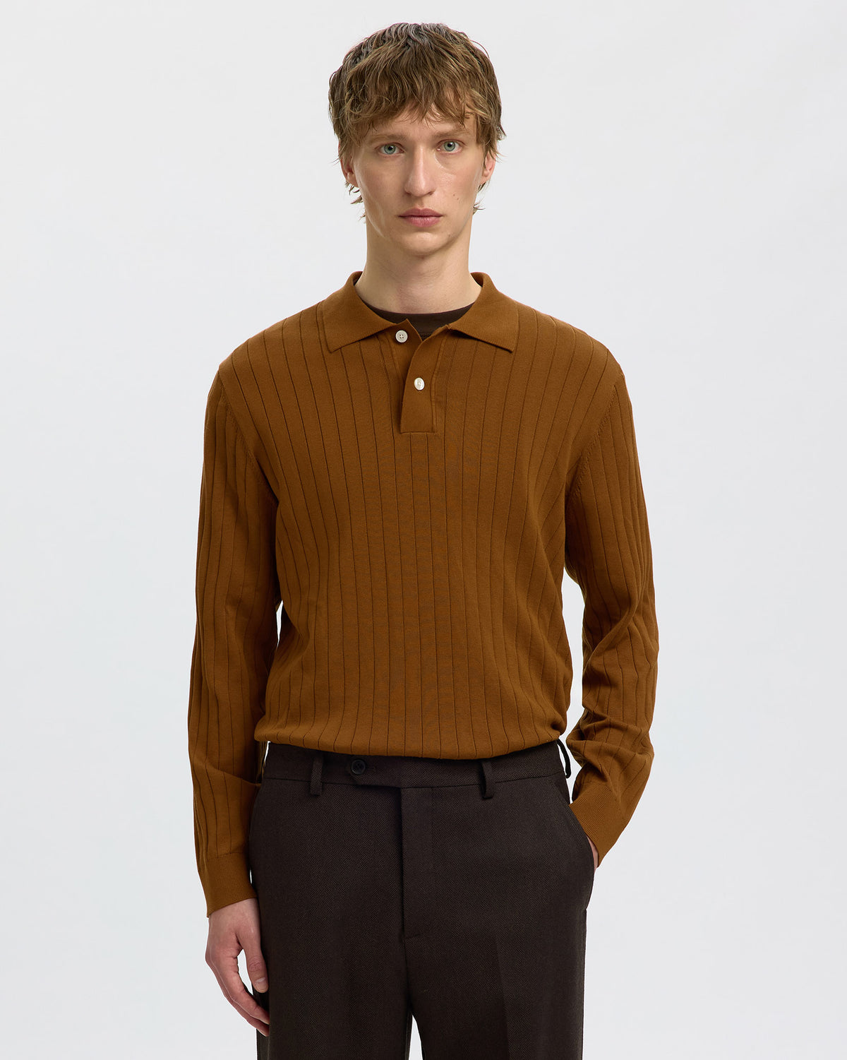 Monks Robe Torino Rib Polo Knit Jumper