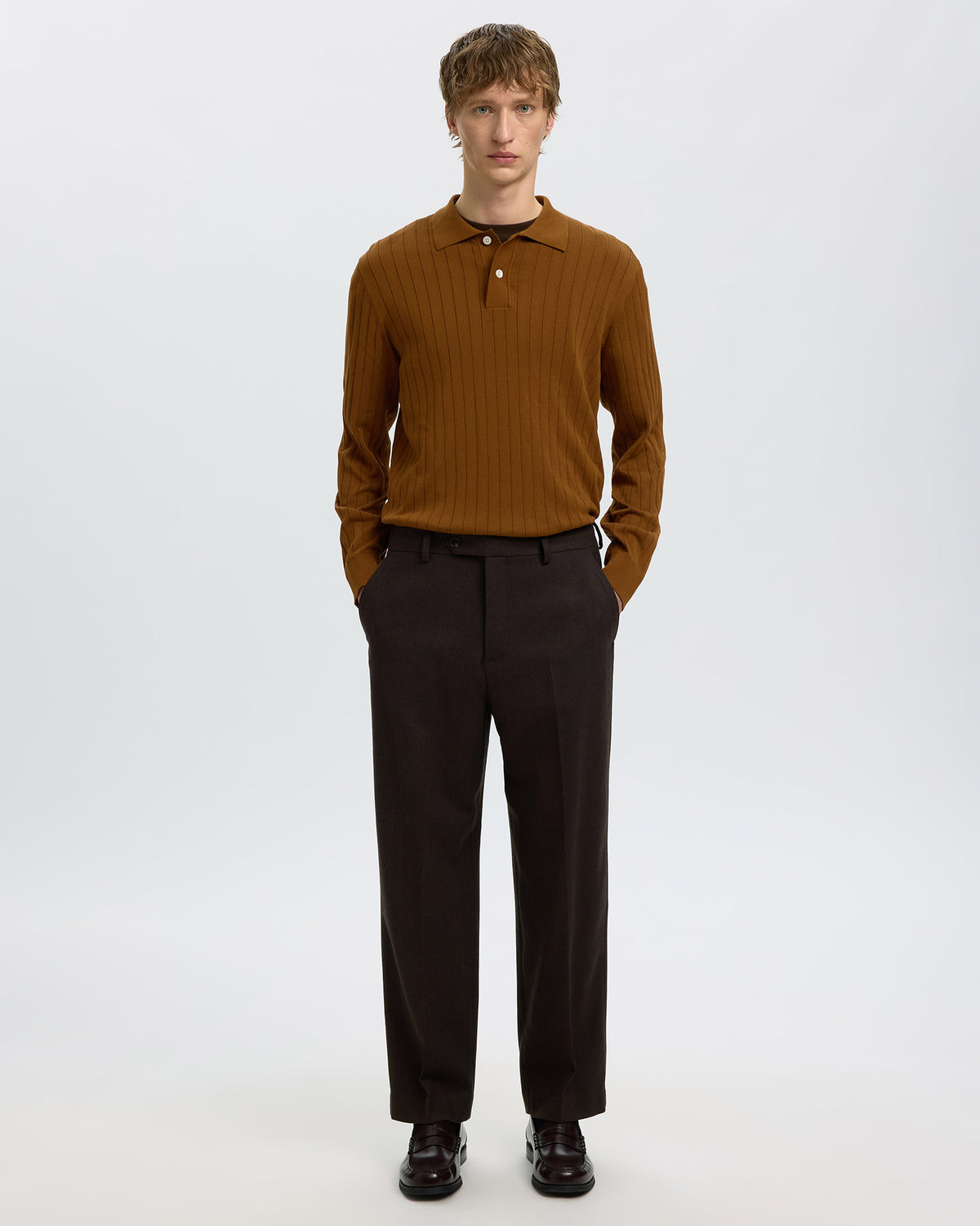 Monks Robe Torino Rib Polo Knit Jumper