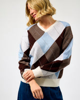 Multicolour Thea Argyle Merino Knit Jumper
