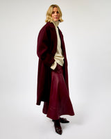 Tawny Port Olympia Leather Midi Skirt