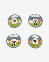 Sheep & Wall Handmade Wool Felt Coasters - Set of 4