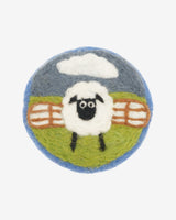 Sheep & Wall Handmade Wool Felt Coasters - Set of 4
