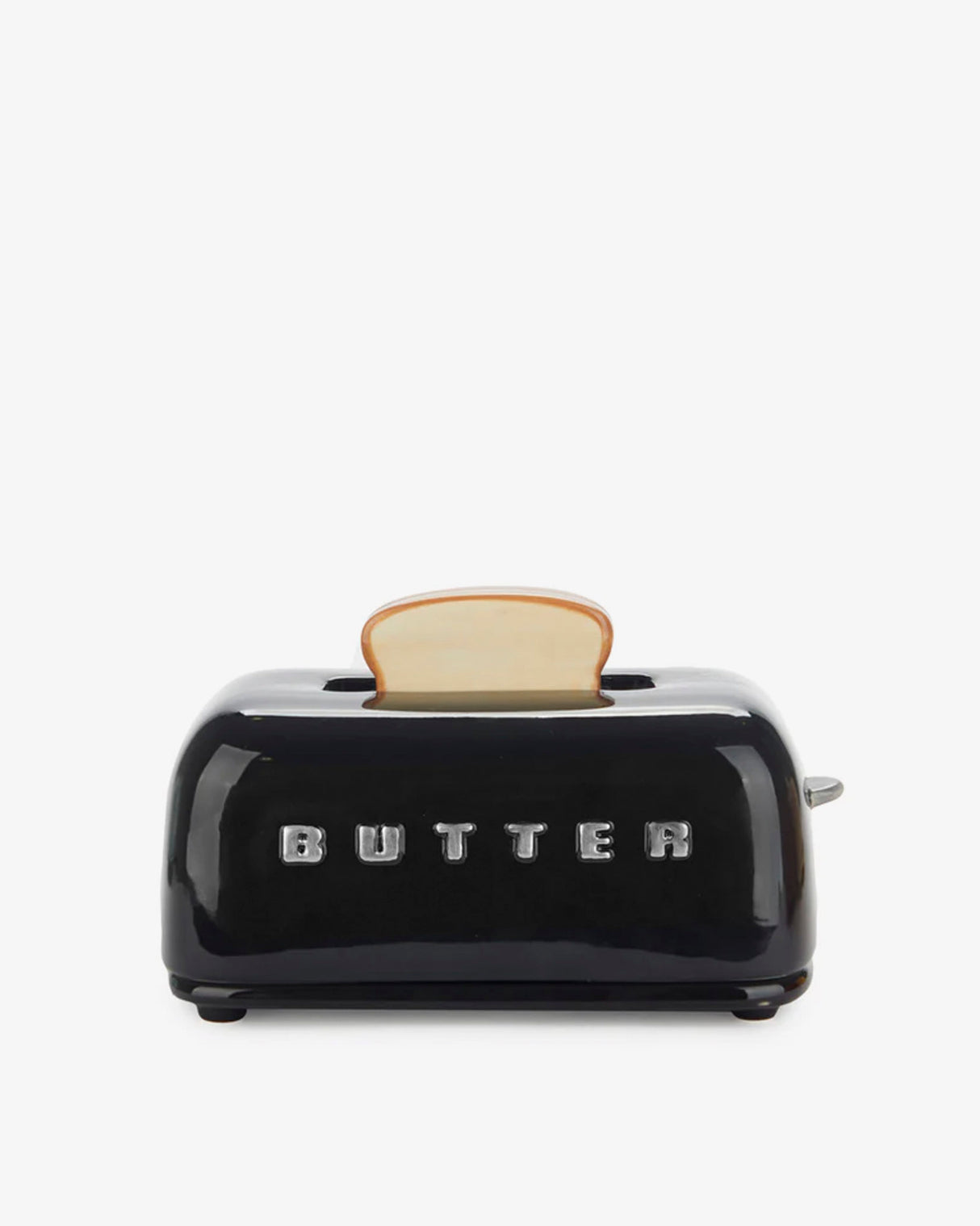 Toasty Black Ceramic Lidded Butter Tray