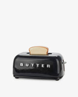 Toasty Black Ceramic Lidded Butter Tray
