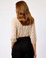 Grey Metallic Sequins Dimka Blouse