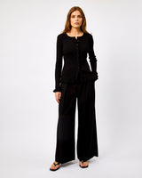 Black Lurex Dwala Frill Cardigan
