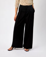 Black Danaya High Waist Trousers