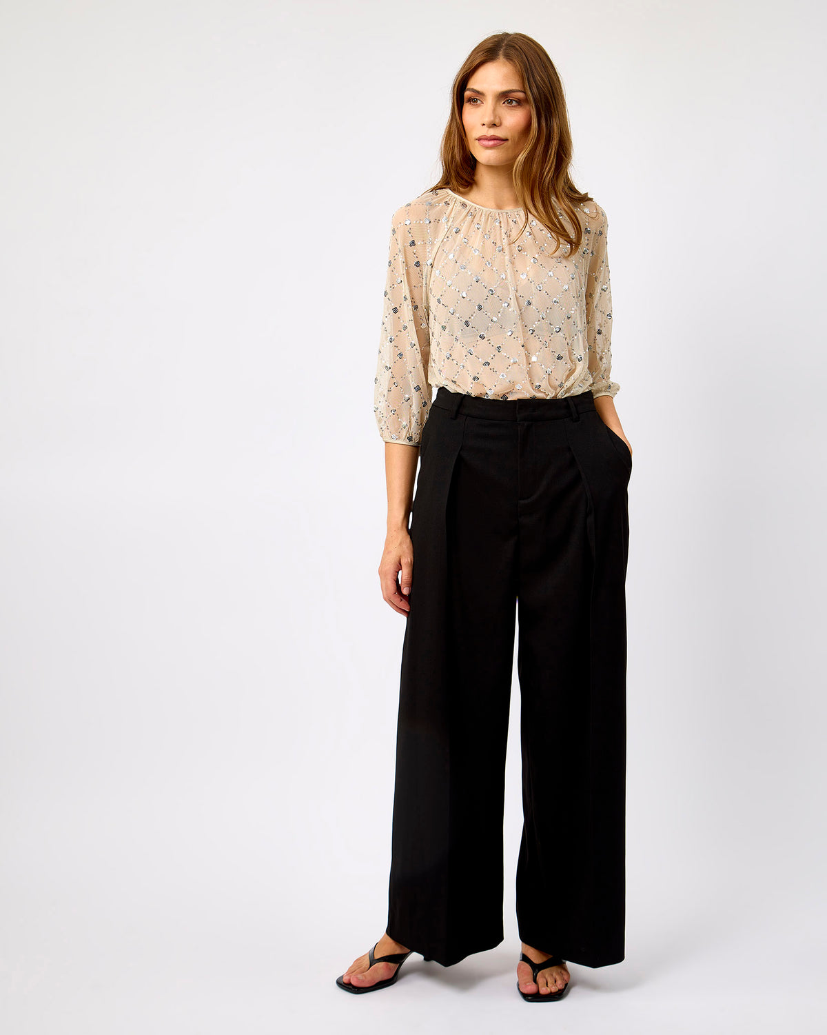 Black Danaya High Waist Trousers