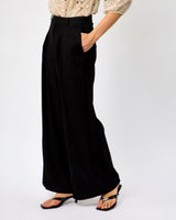 Black Danaya High Waist Trousers