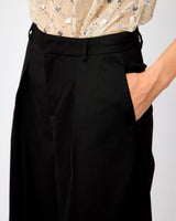 Black Danaya High Waist Trousers