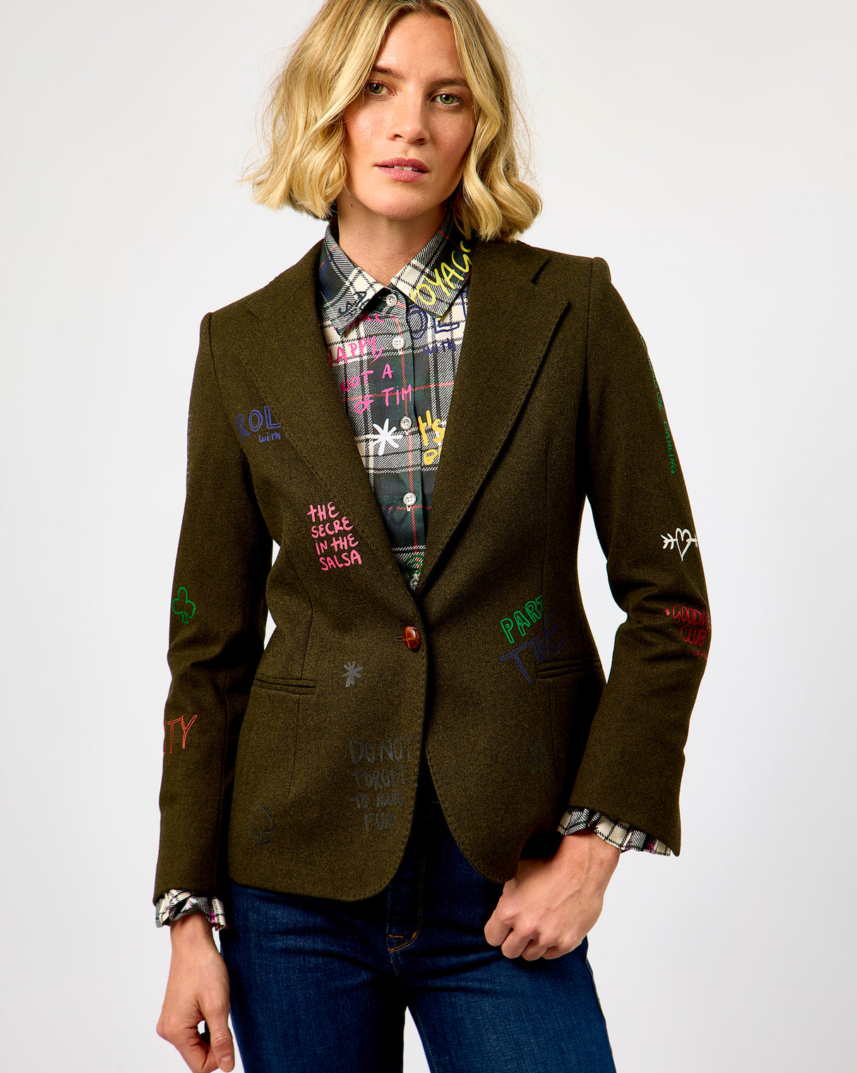 Verde Helen Graffiti Blazer