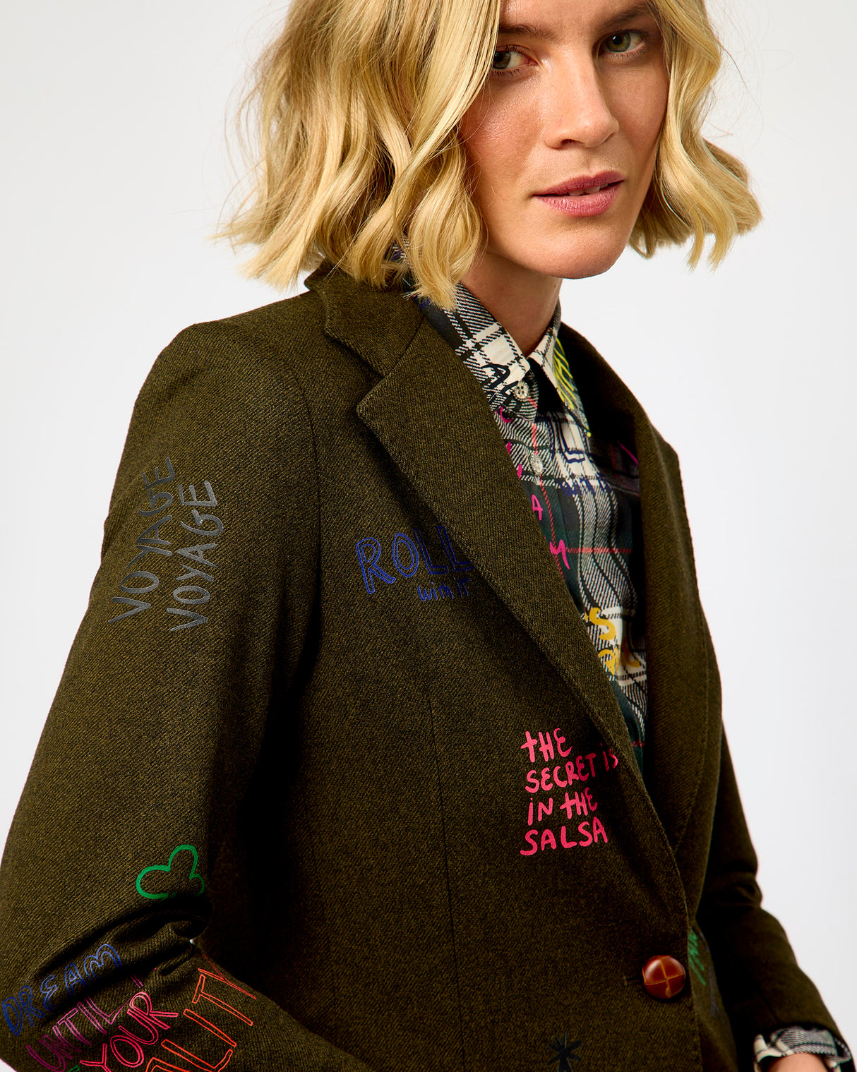 Verde Helen Graffiti Blazer
